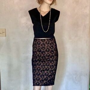 Norma Kamali OMO Lace Skirt S